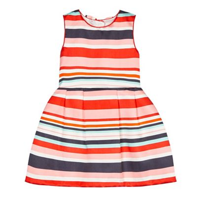 Girls' multi-coloured striped dress